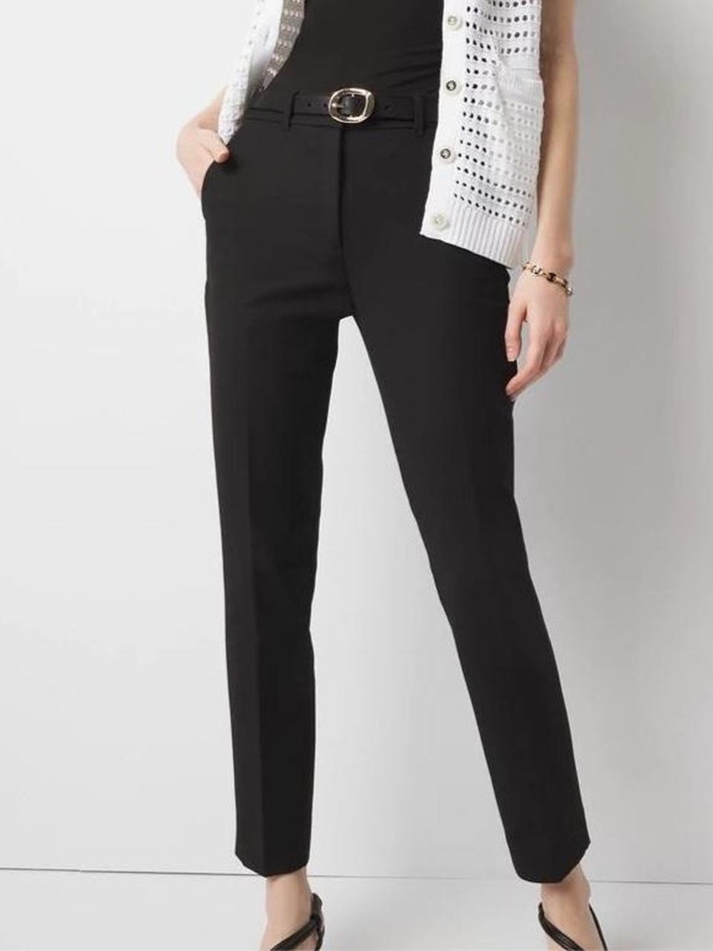 White House Black Market Slim Ankle Comfort Stretch Pants | Size 8 | Black | 🖤